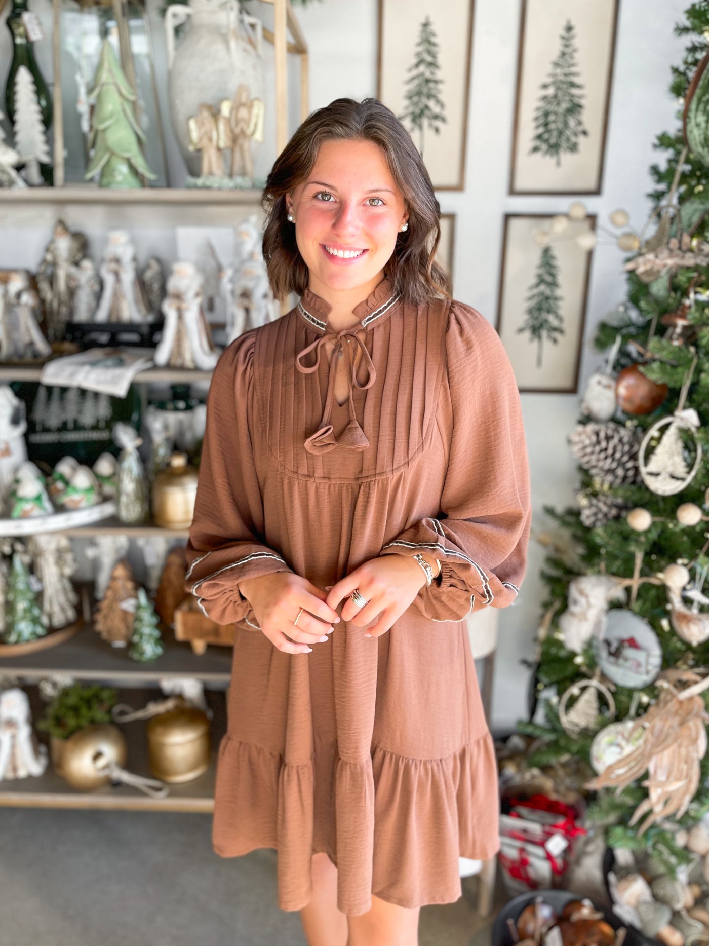 Umgee Mocha Beck Dress