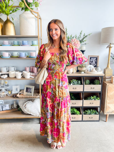 Mix Color Olive Garden Dress