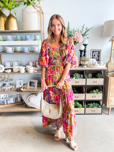 Mix Color Olive Garden Dress