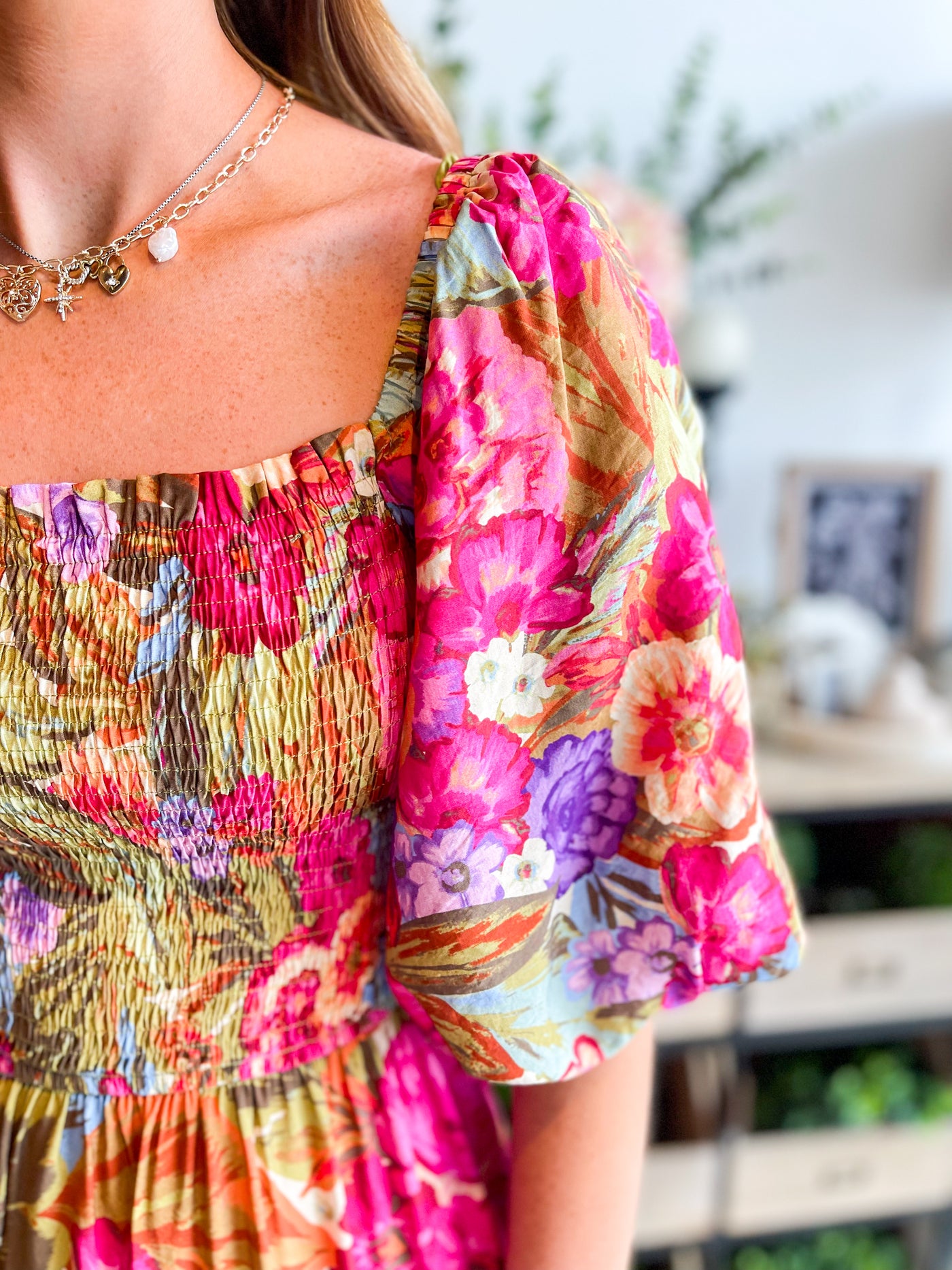 Mix Color Olive Garden Dress