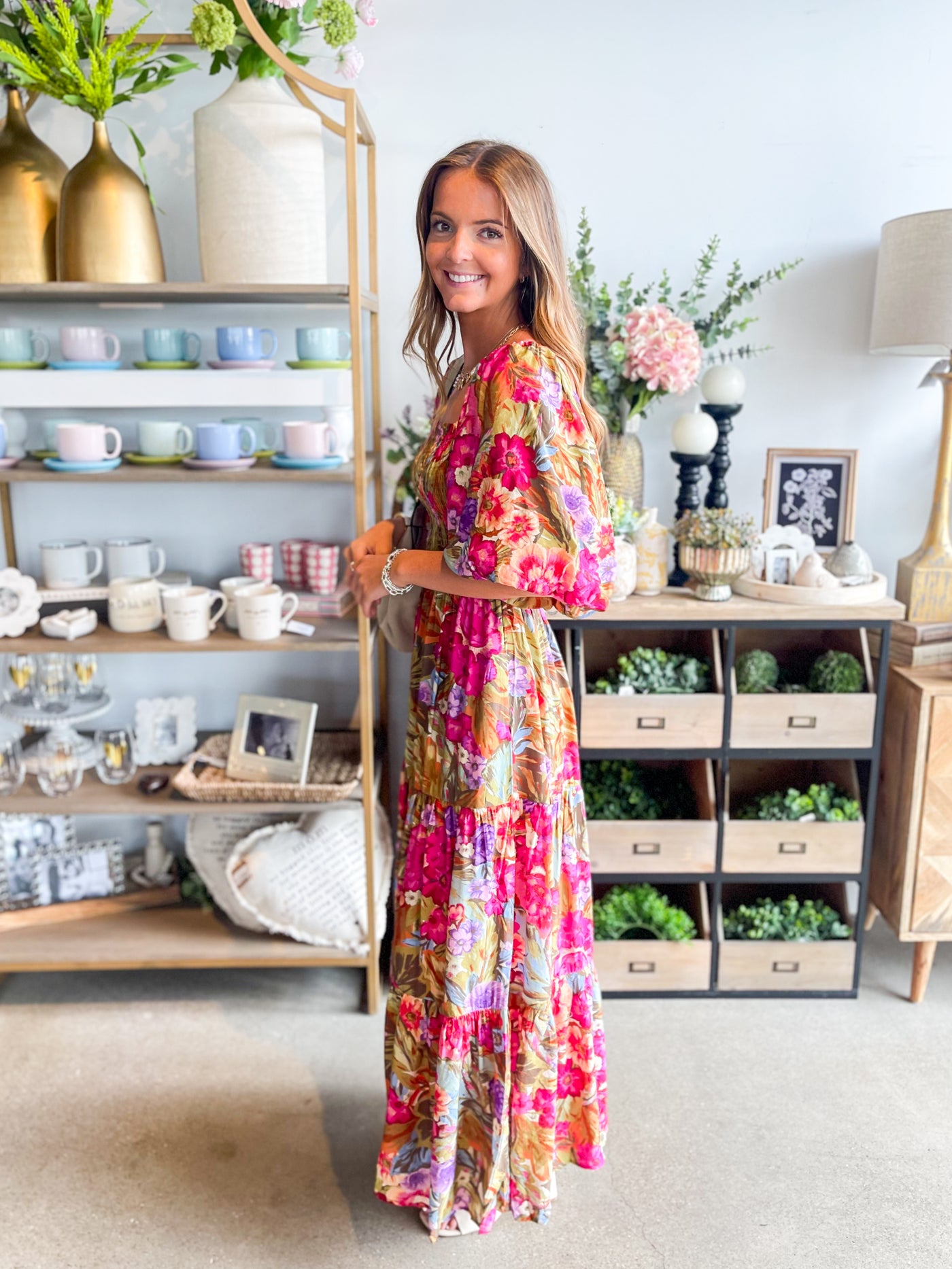 Mix Color Olive Garden Dress