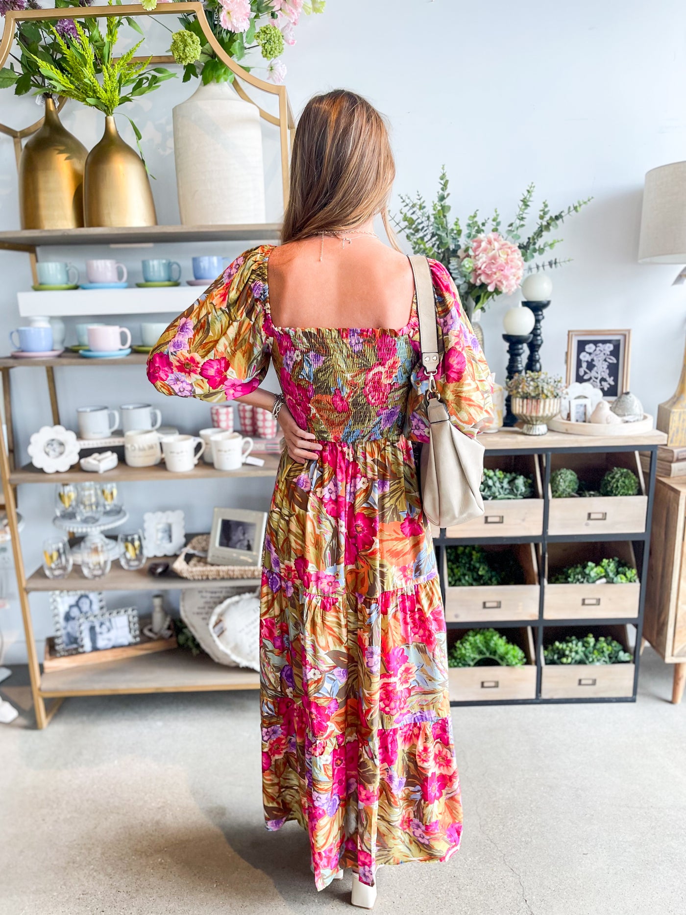Mix Color Olive Garden Dress