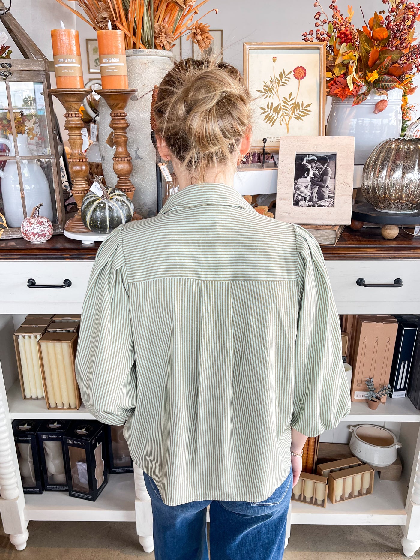 Jodifl Green Stripe Tabitha Top