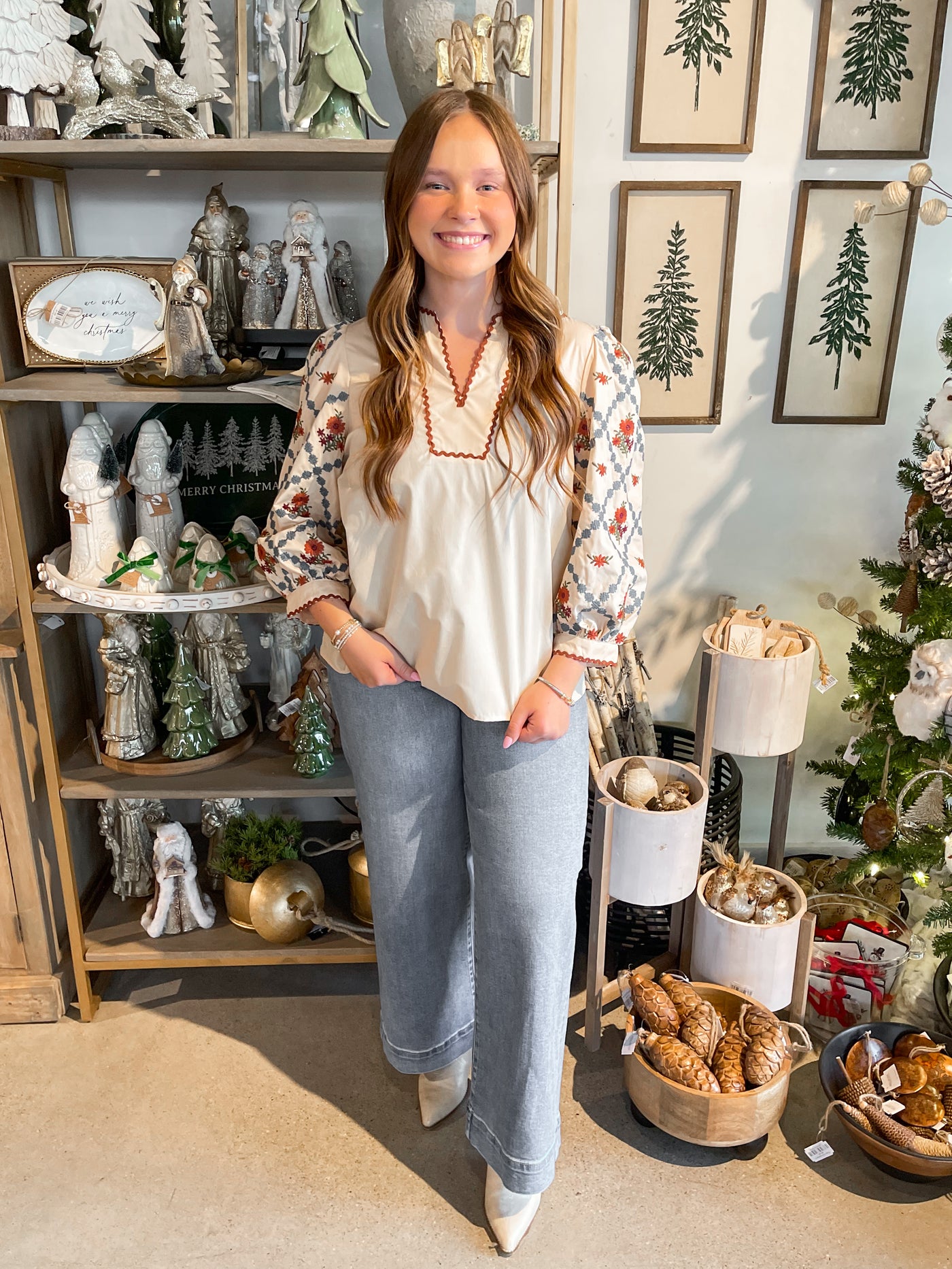 Entro Ecru Ellis Top