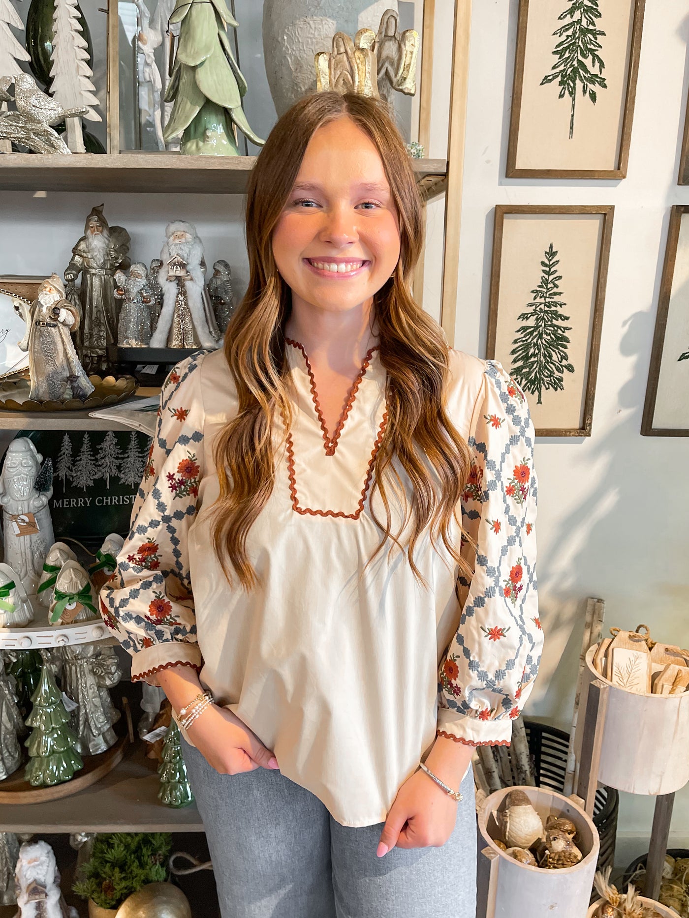 Entro Ecru Ellis Top