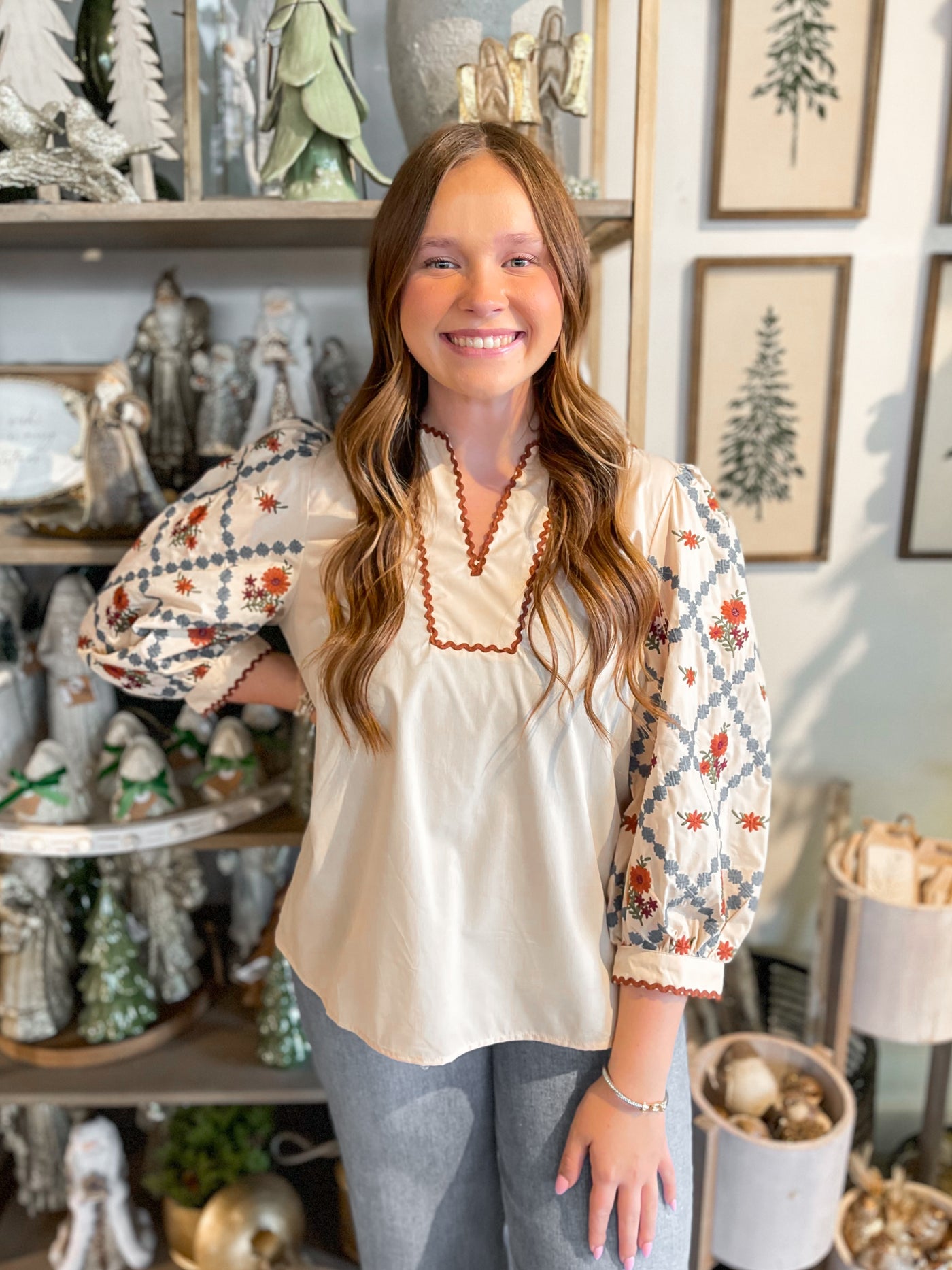 Entro Ecru Ellis Top