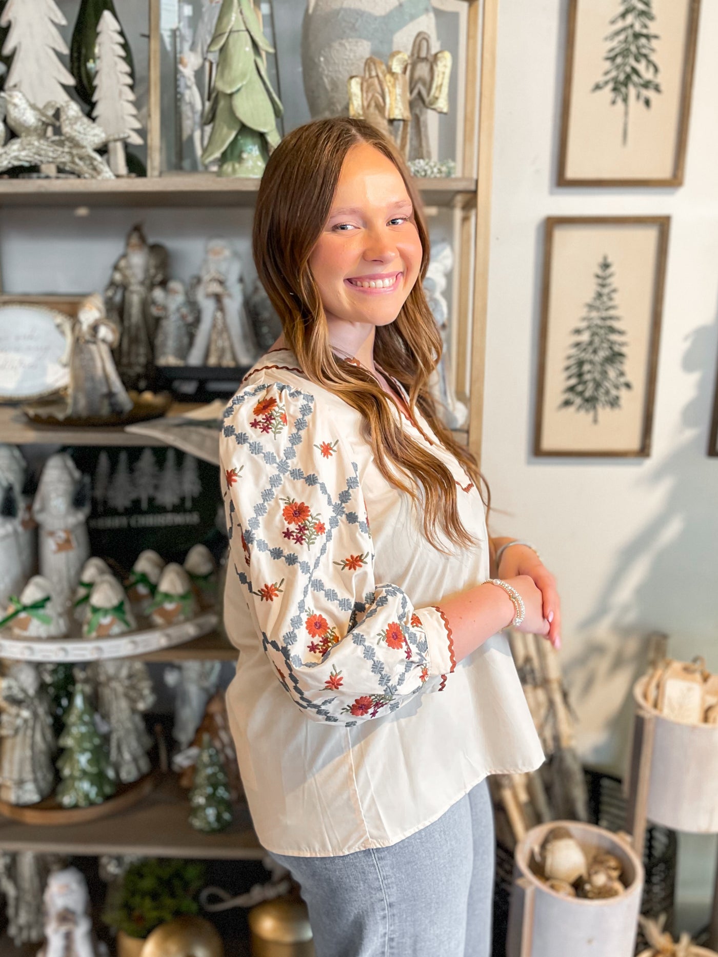 Entro Ecru Ellis Top