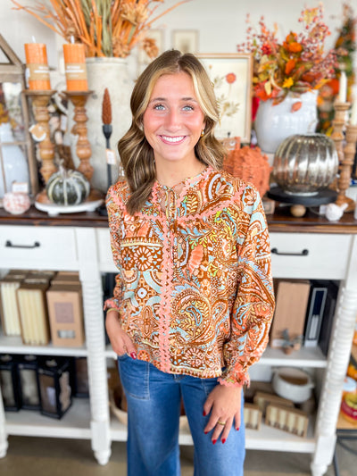 Rust Multi Sarah Blouse