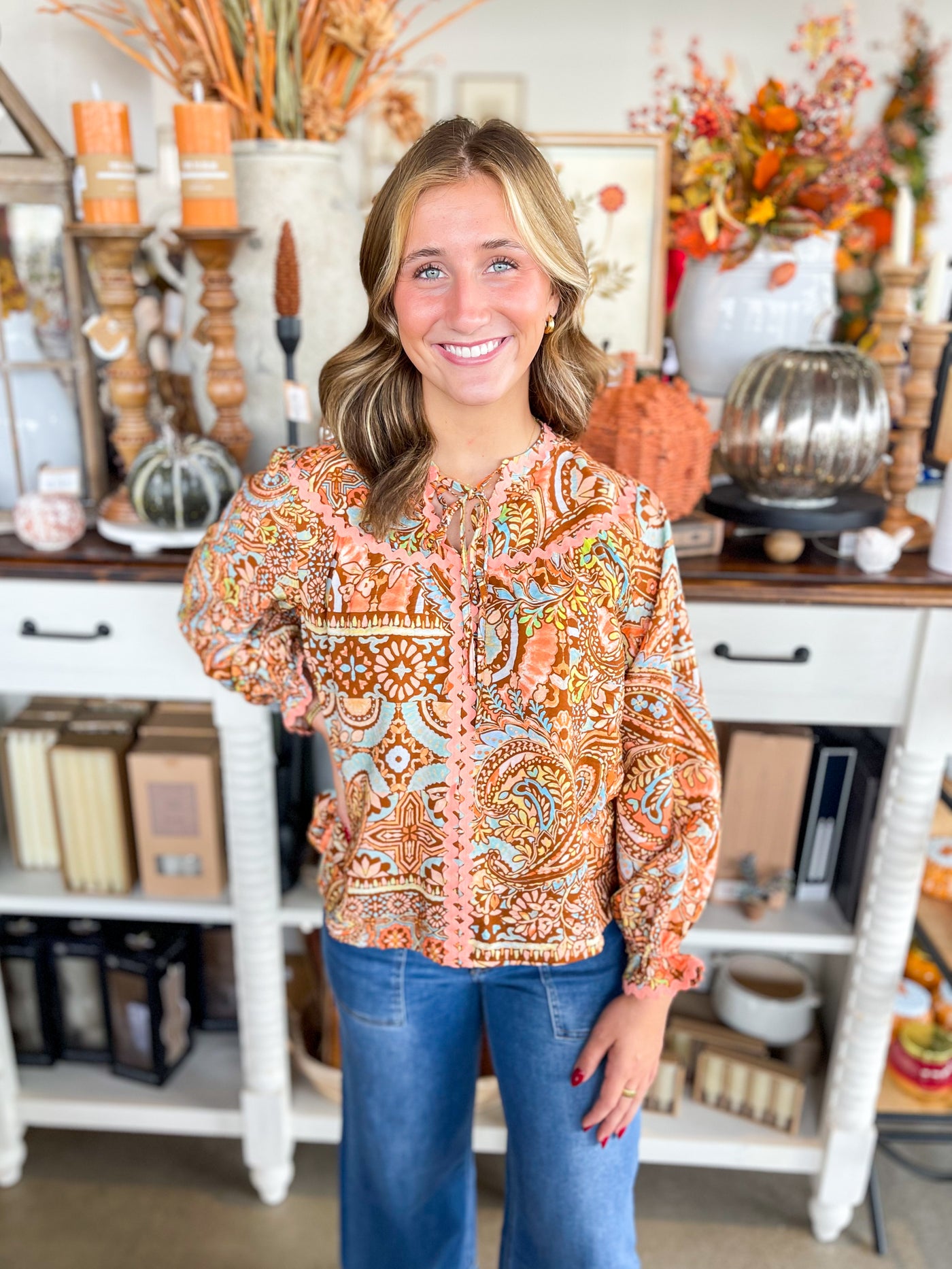 Rust Multi Sarah Blouse