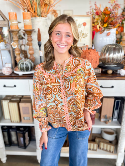 Rust Multi Sarah Blouse