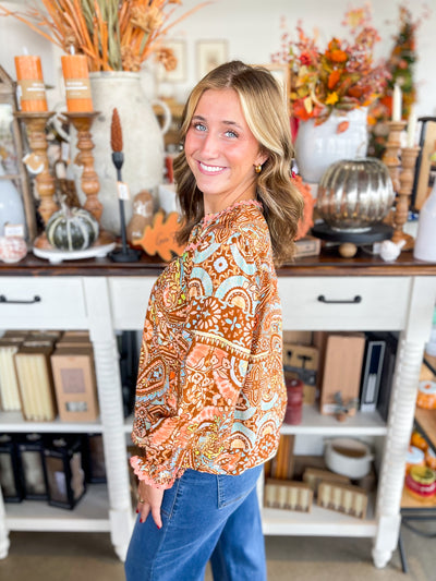Rust Multi Sarah Blouse