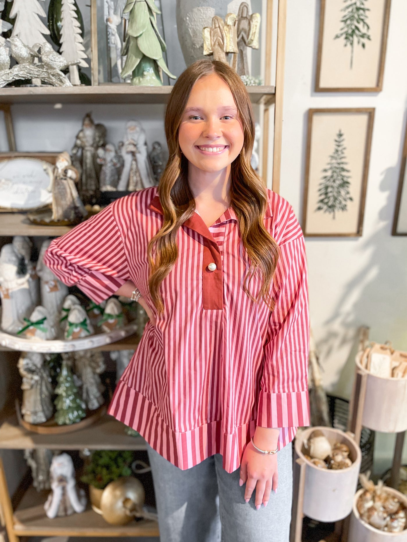 Entro Pink Sherry Top