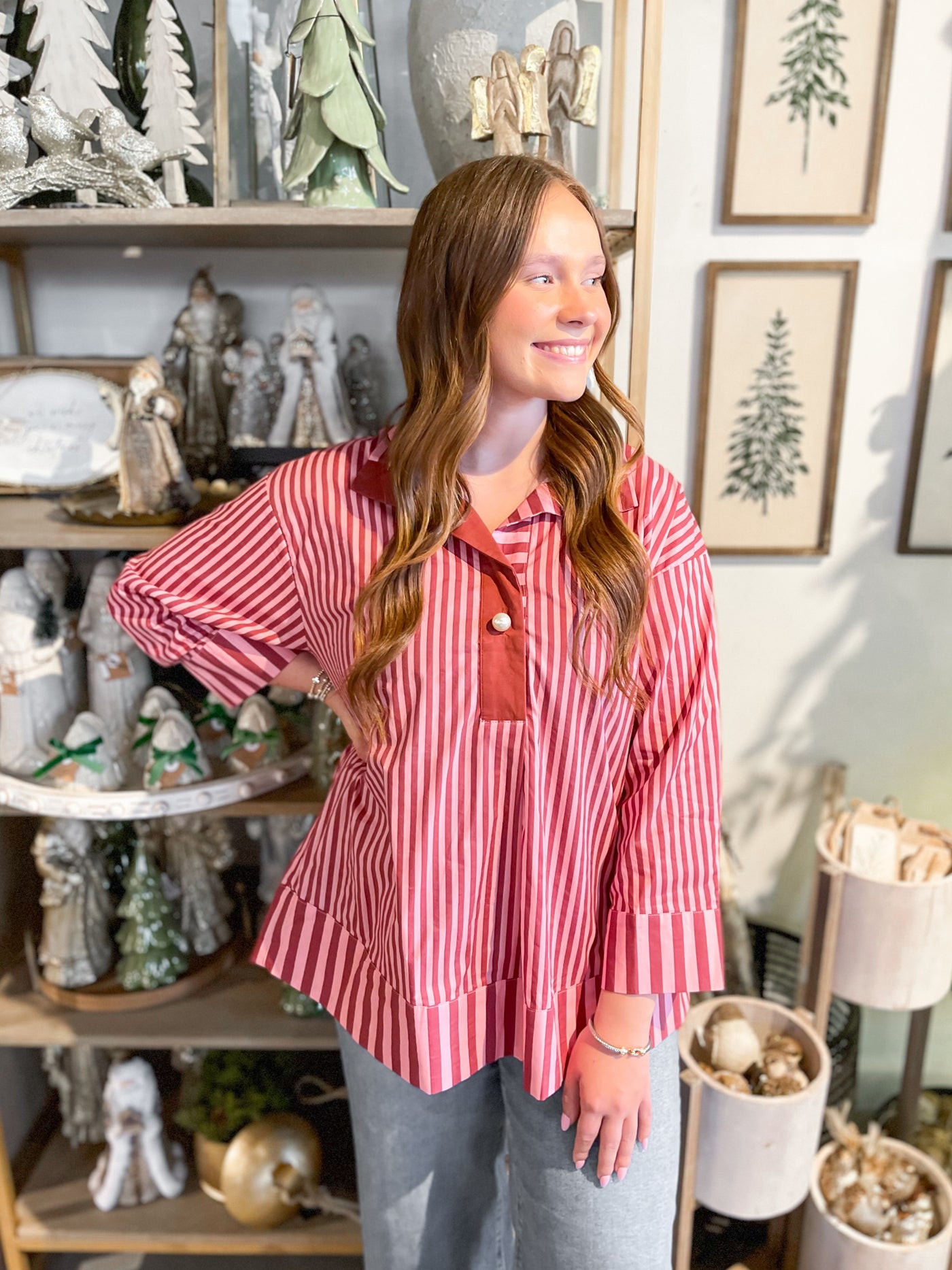 Entro Pink Sherry Top