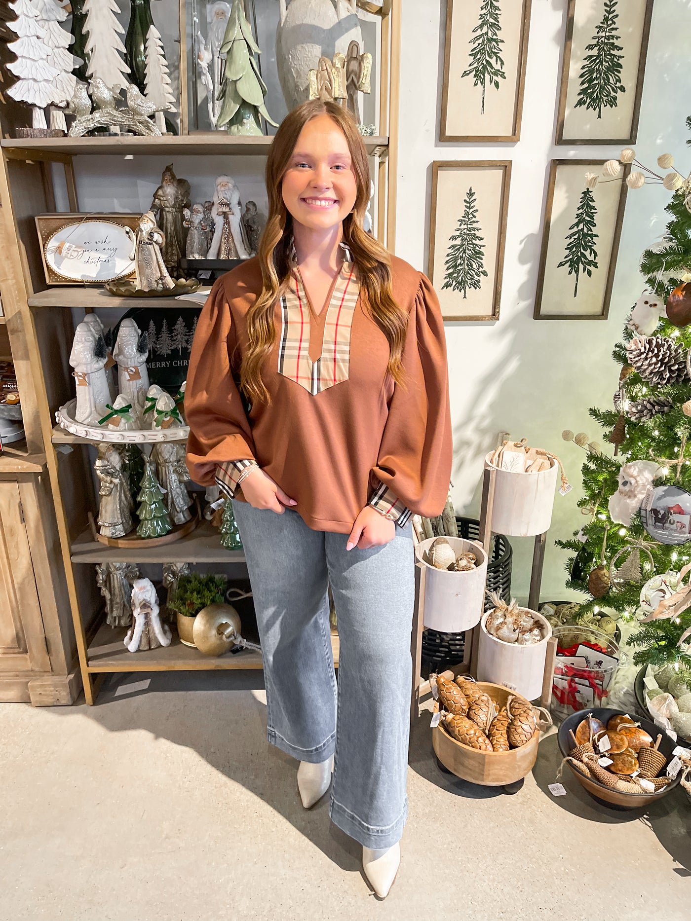 Jodifl Brown Wright Top