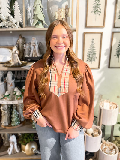 Jodifl Brown Wright Top