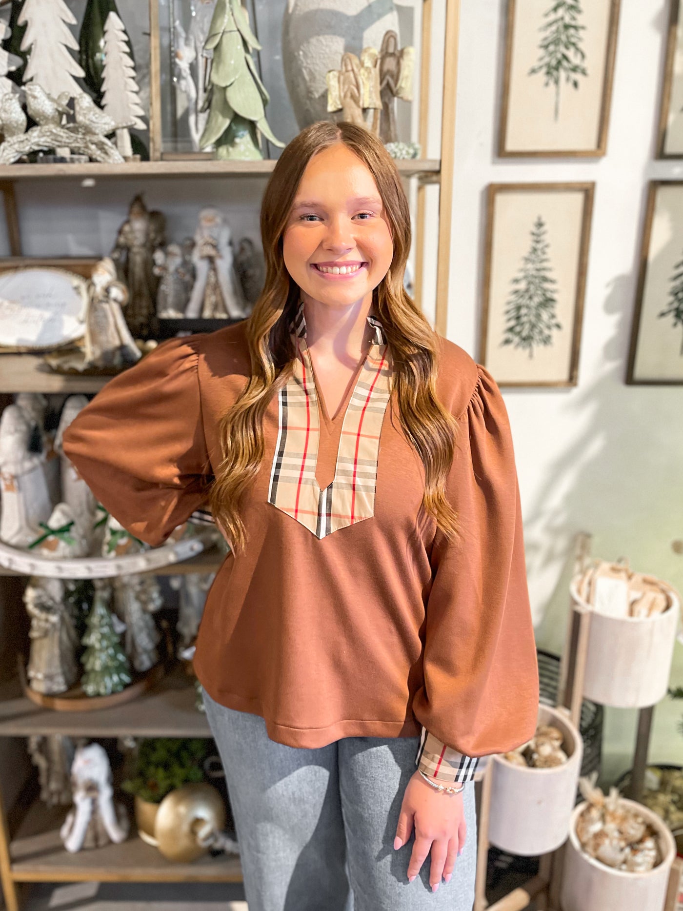 Jodifl Brown Wright Top