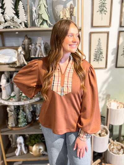 Jodifl Brown Wright Top