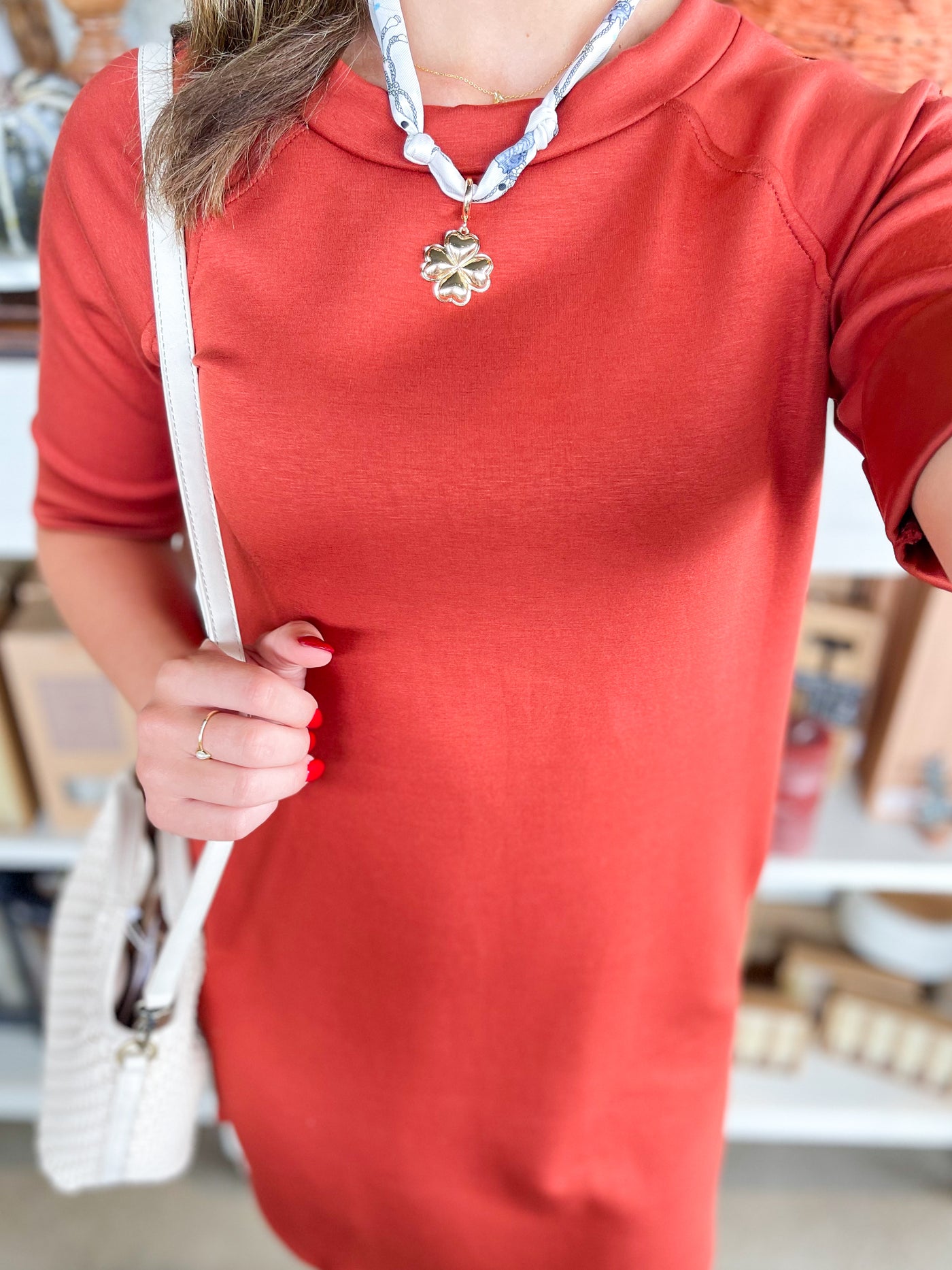 Rust Scuba Modal Dress