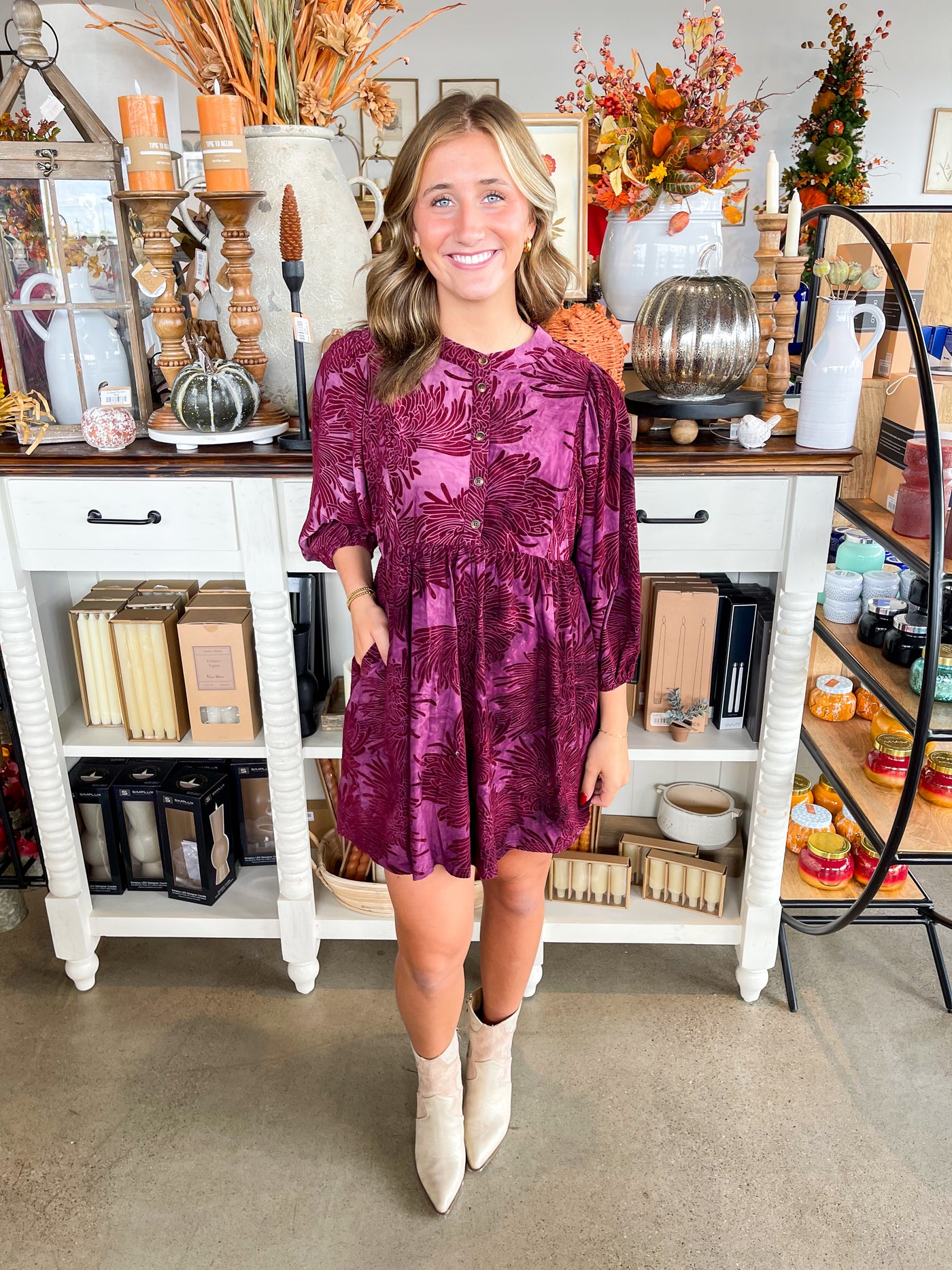 Jodifl Wine Niki Dress