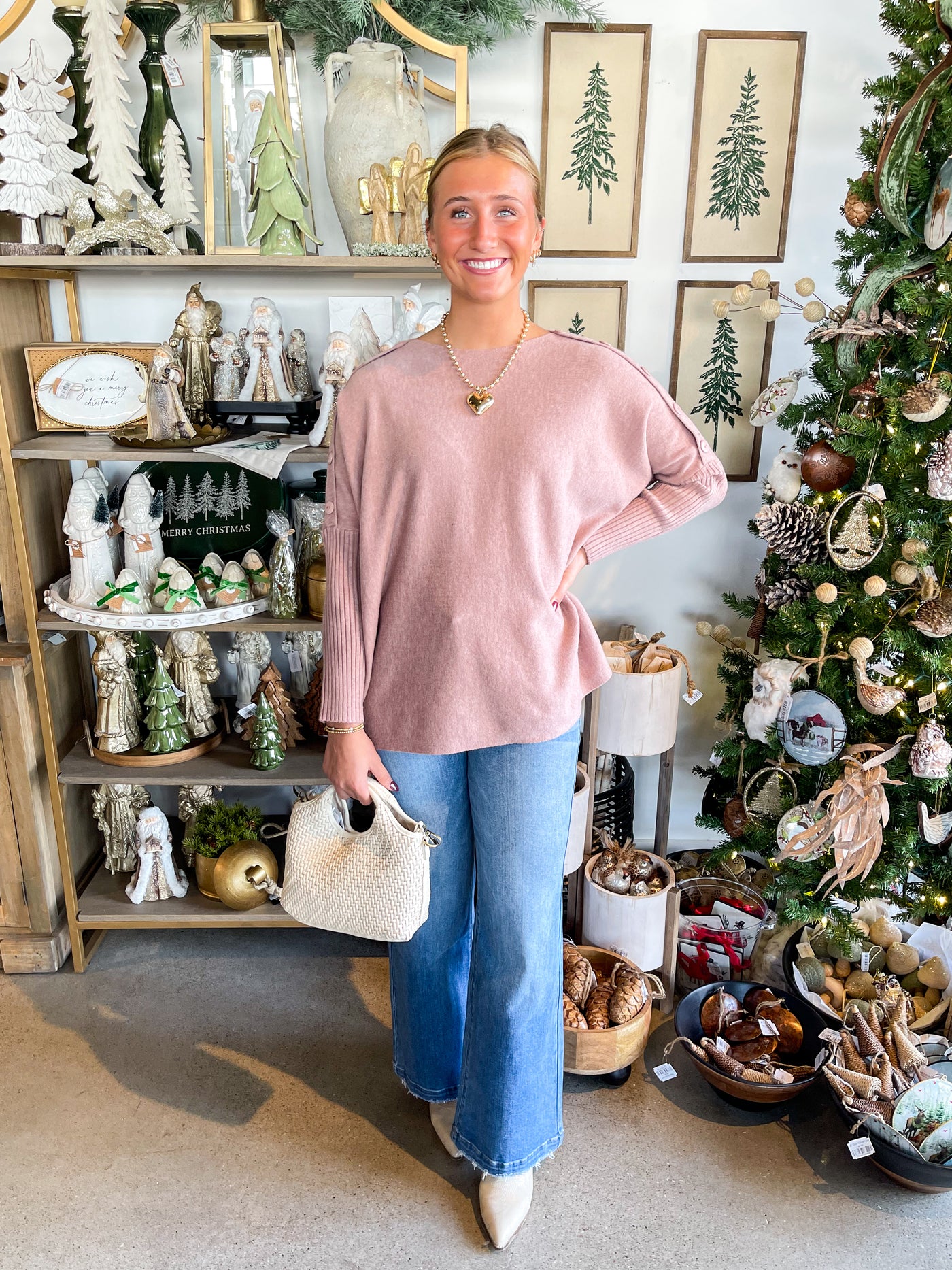 Sheffield Button Sweater One Size