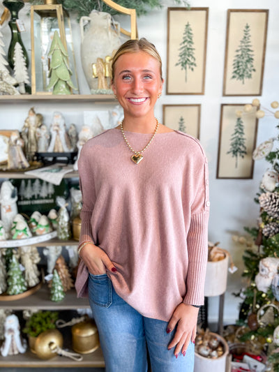 Sheffield Button Sweater One Size