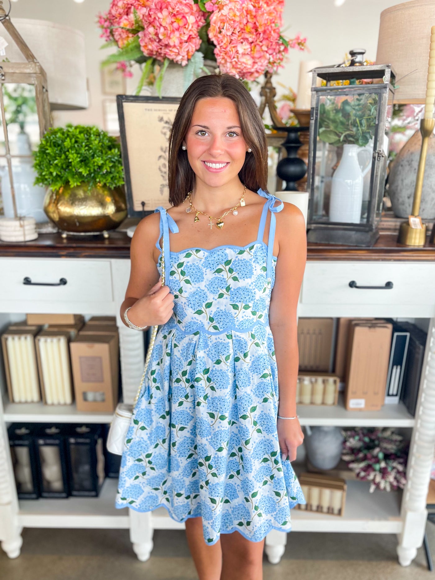 Entro Blue Hydrangea Dress