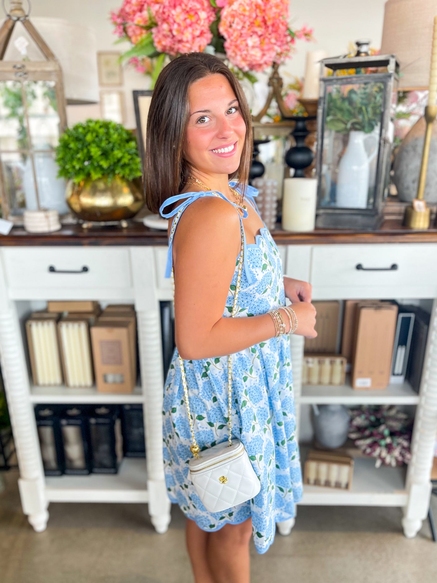 Entro Blue Hydrangea Dress
