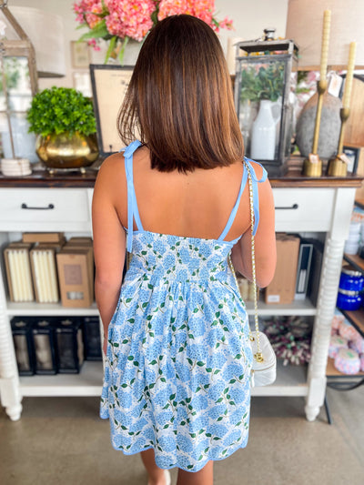 Entro Blue Hydrangea Dress
