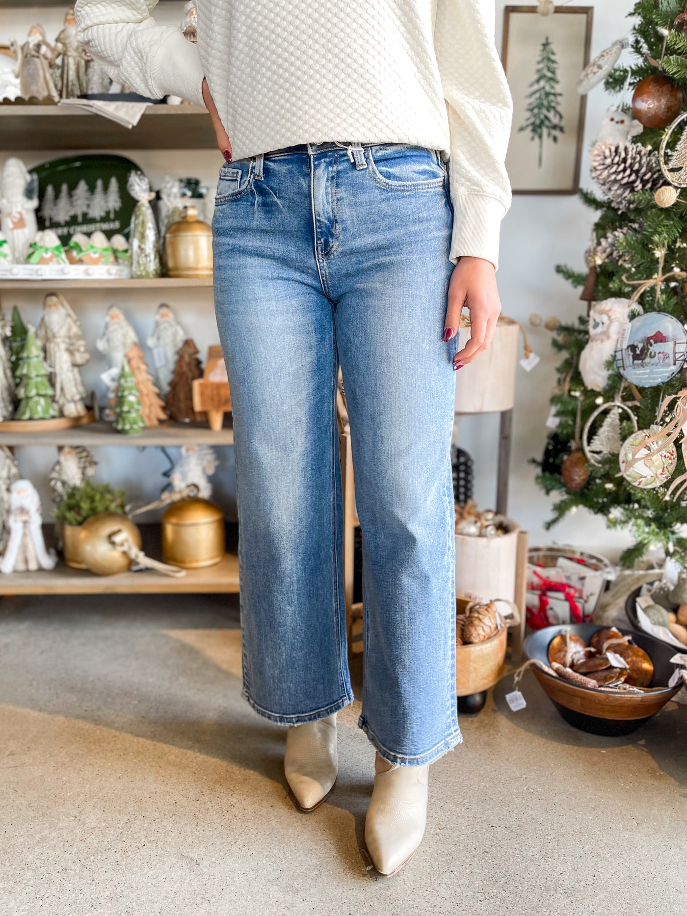 Flying Monkey Elbe River High Rise Wide Leg Jeans