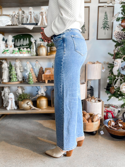 Flying Monkey Elbe River High Rise Wide Leg Jeans