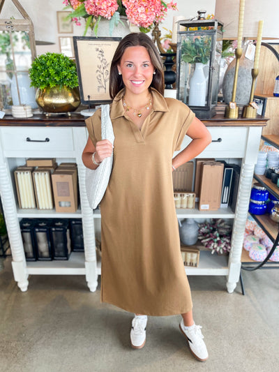 Jodifl Taupe Long Cassie Dress