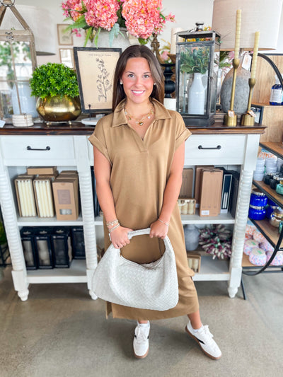 Jodifl Taupe Long Cassie Dress