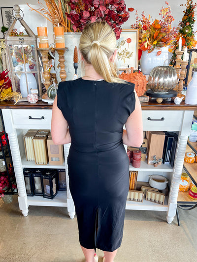 Black Glam Midi Dress