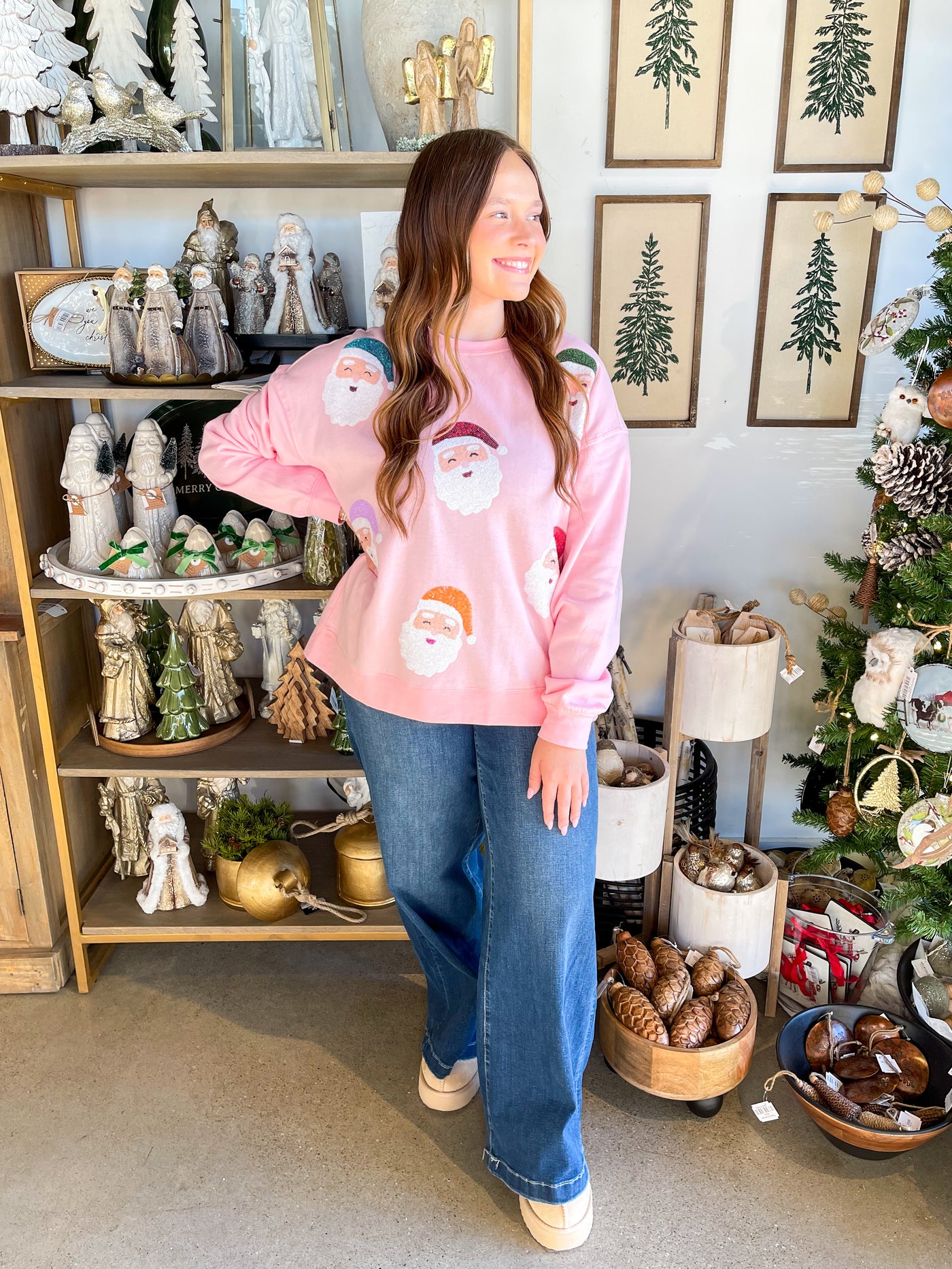 Holiday Santa Sparkle Sweatshirt