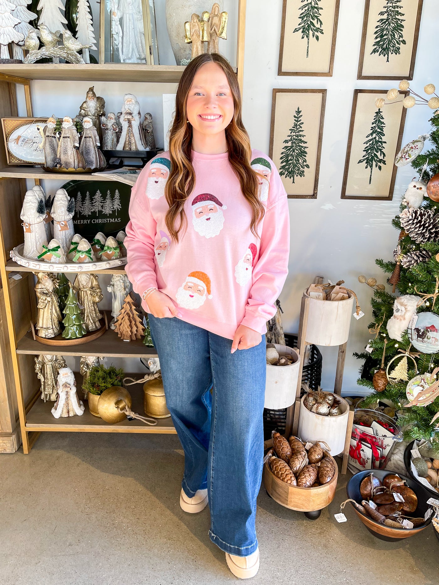 Holiday Santa Sparkle Sweatshirt