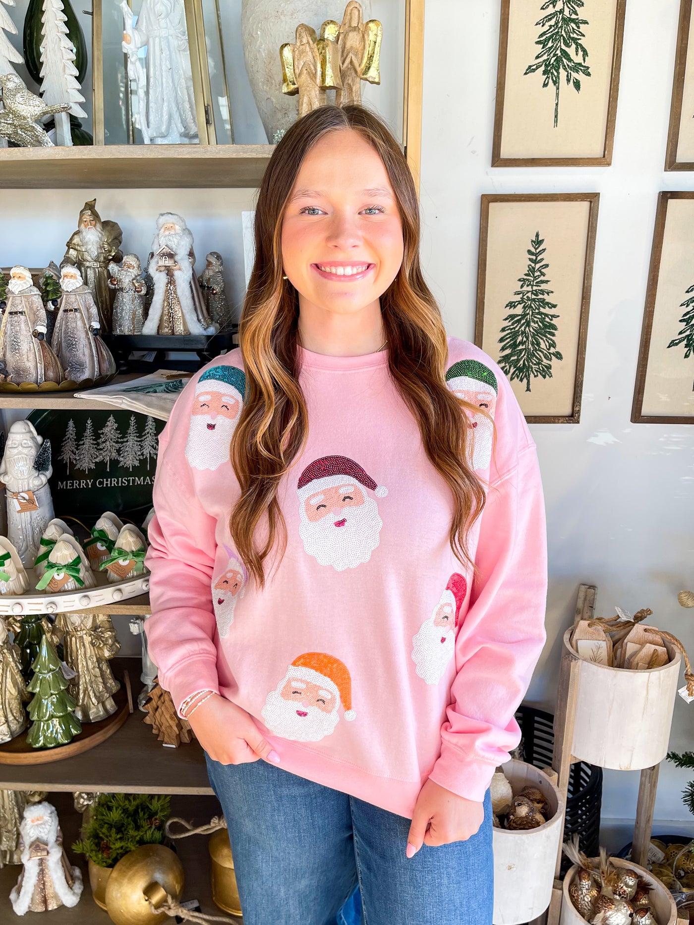 Holiday Santa Sparkle Sweatshirt