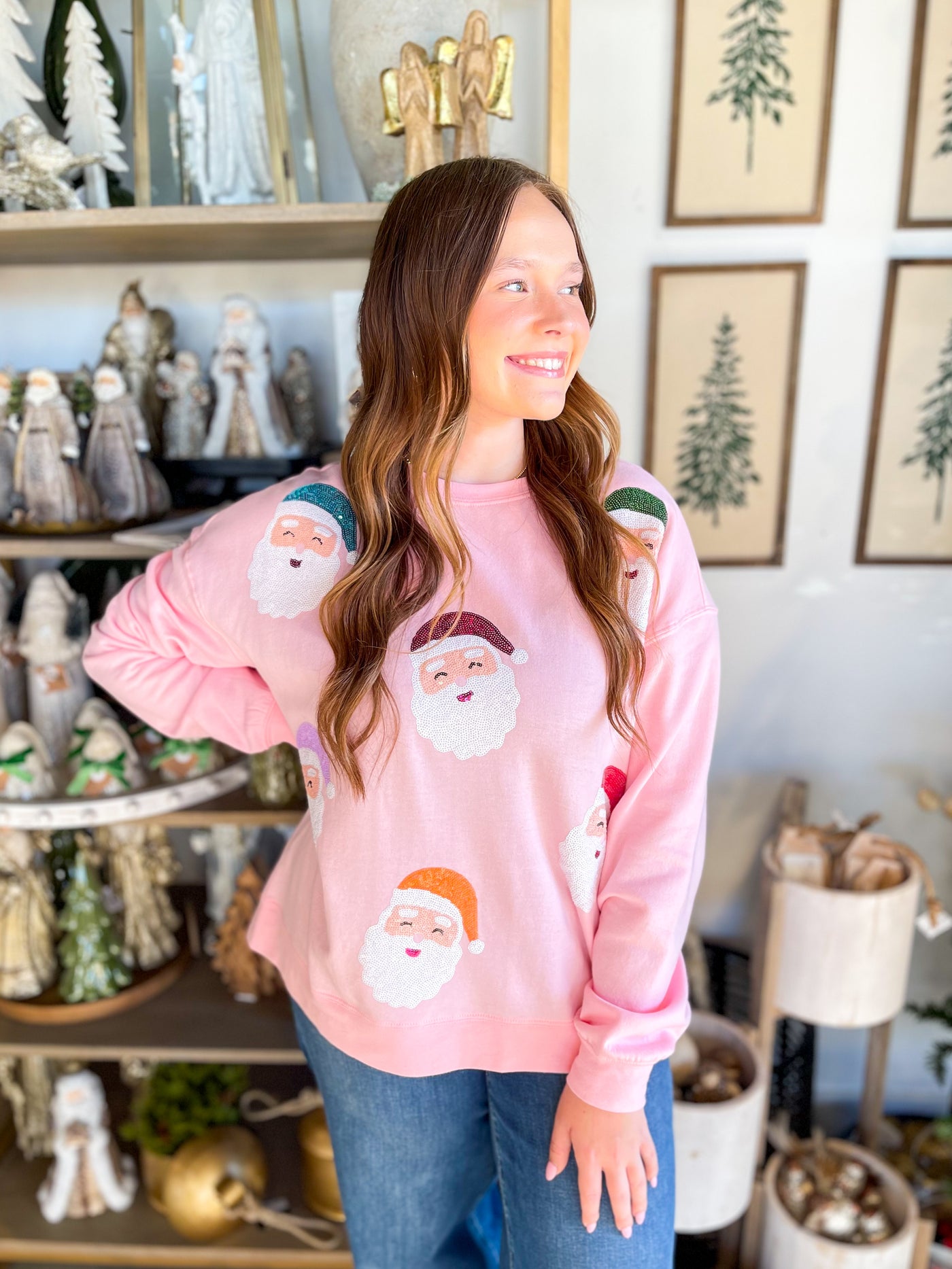 Holiday Santa Sparkle Sweatshirt