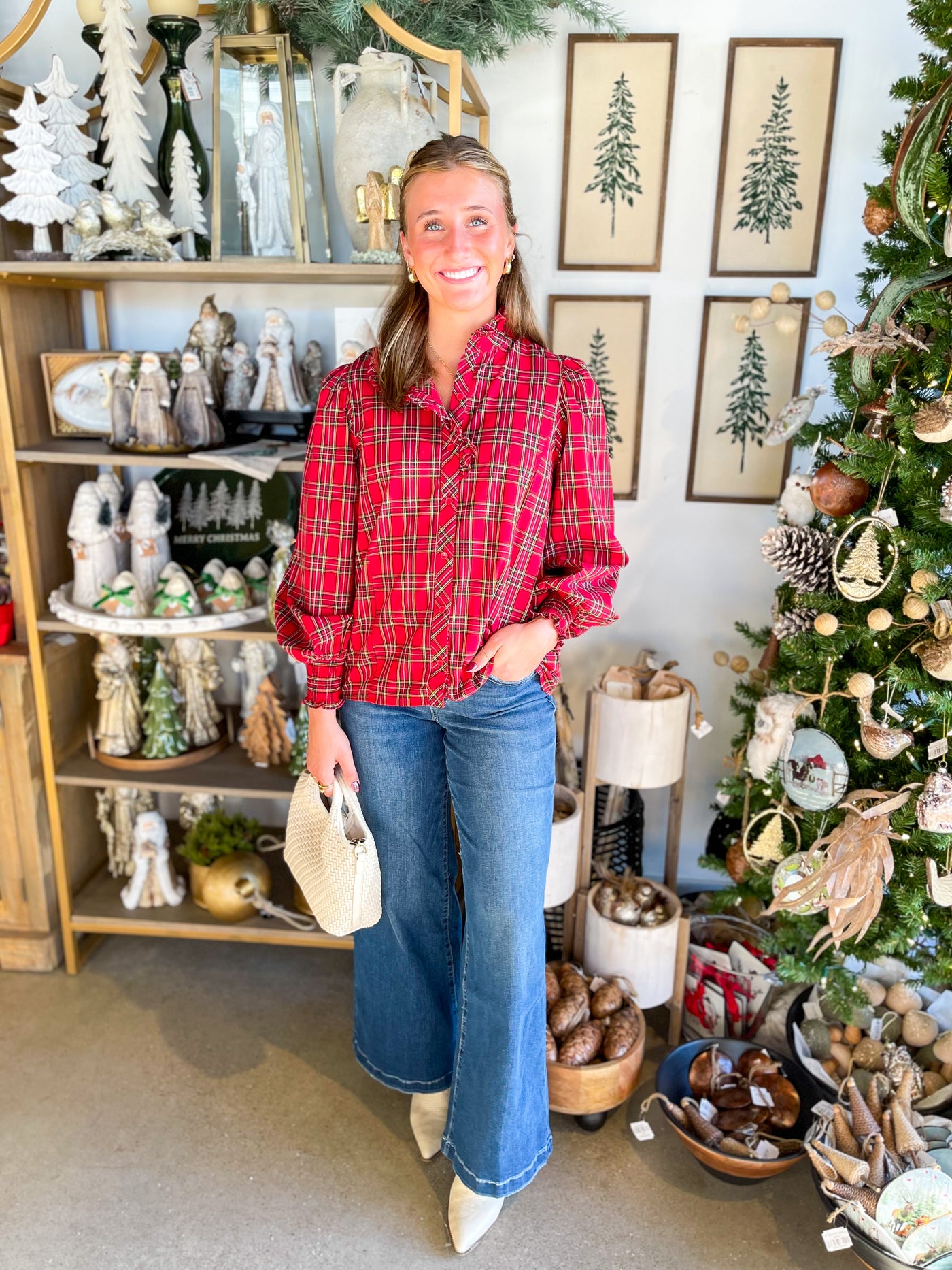 Entro Red Monroe Top