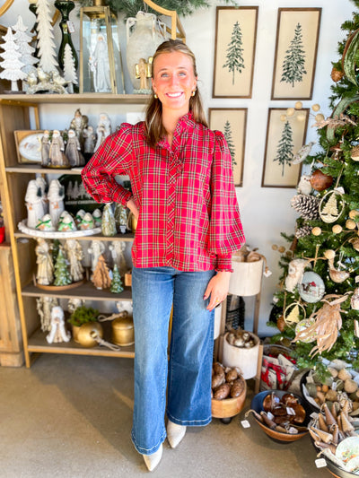 Entro Red Monroe Top