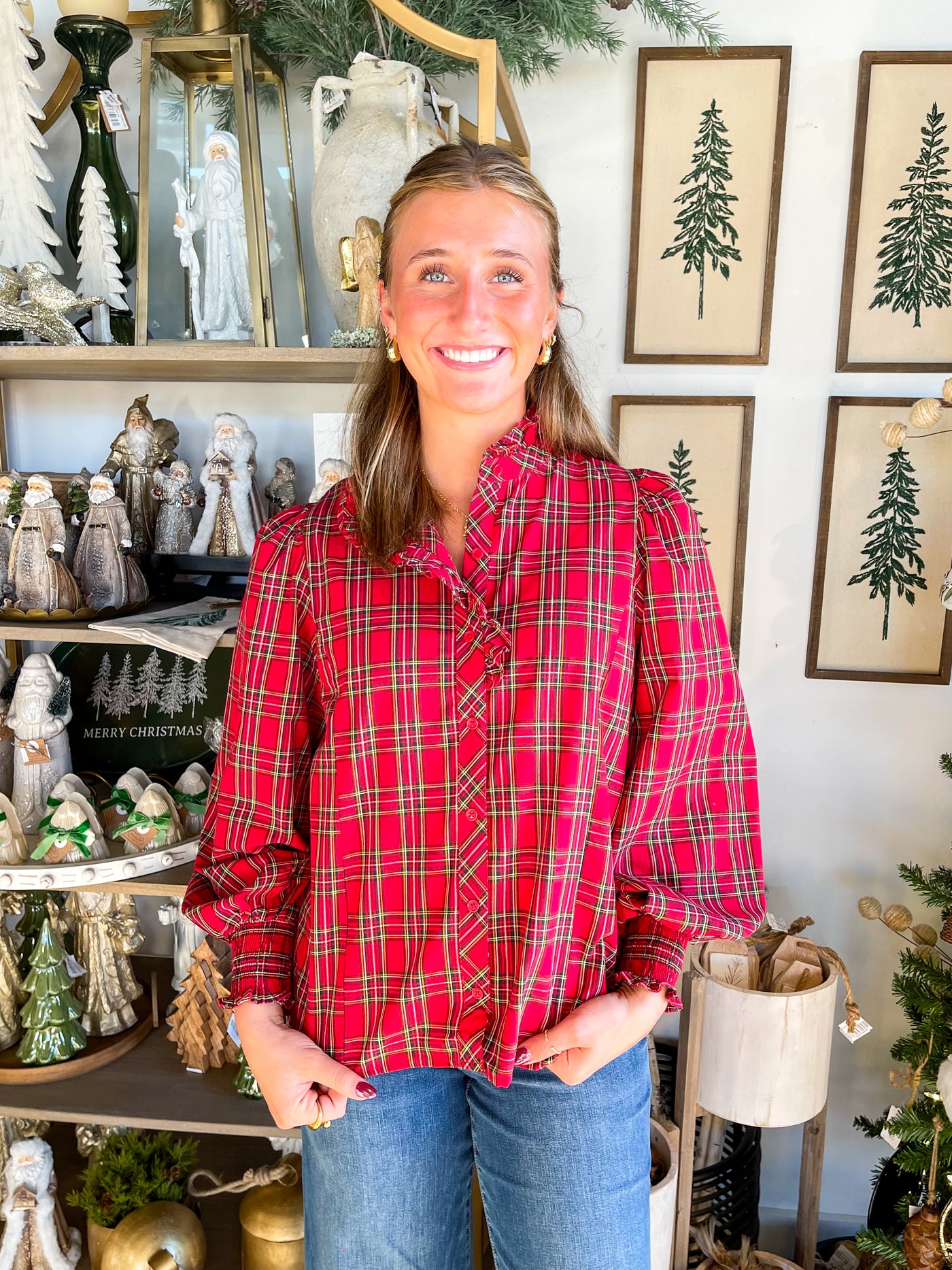 Entro Red Monroe Top