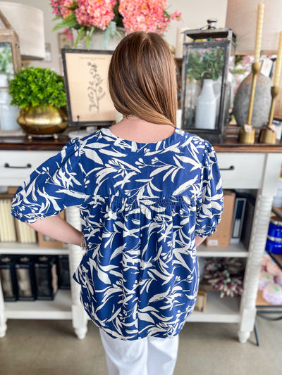 Indigo Multi Printed Candie Blouse