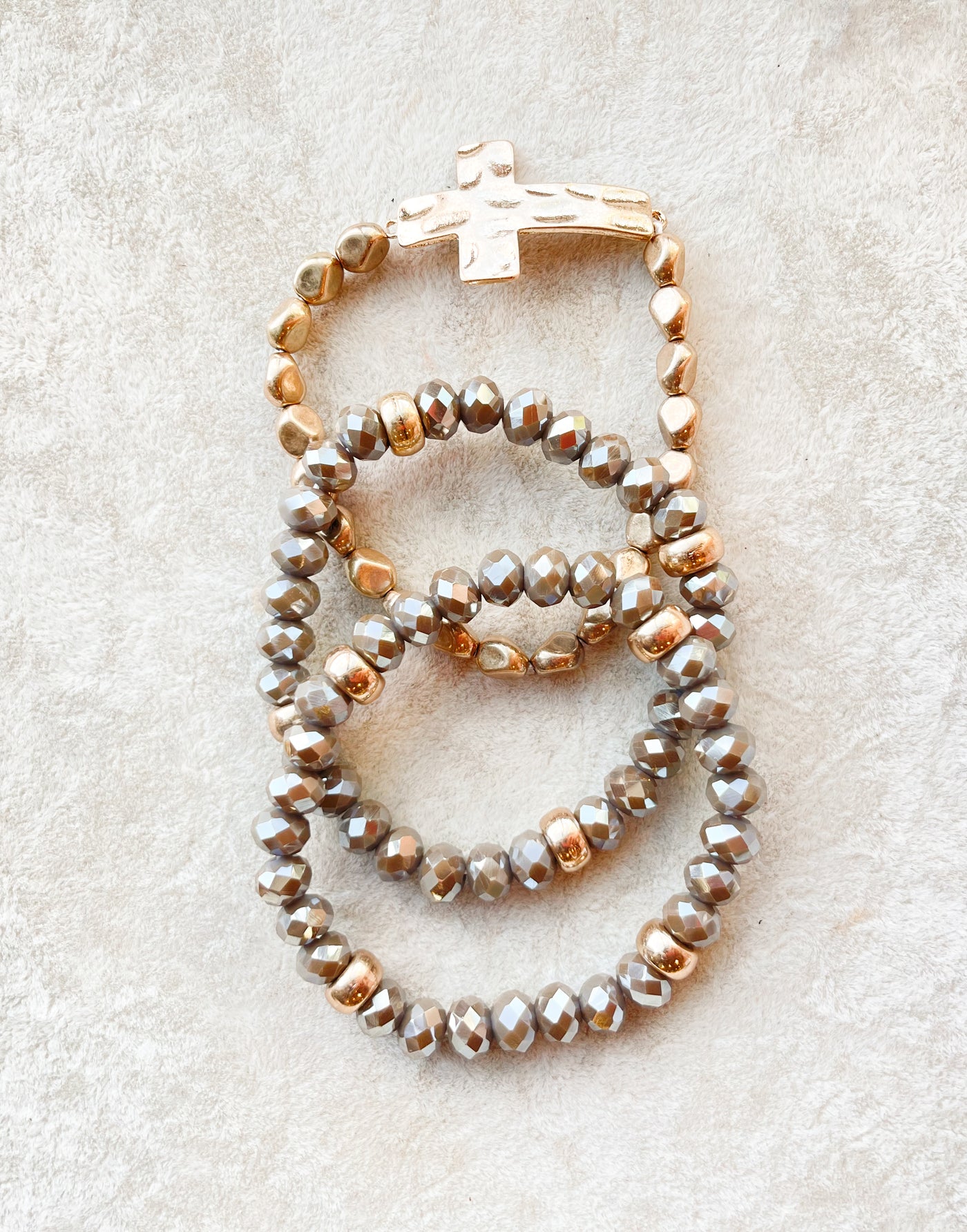 Roman Multi Beads Cross Bracelet
