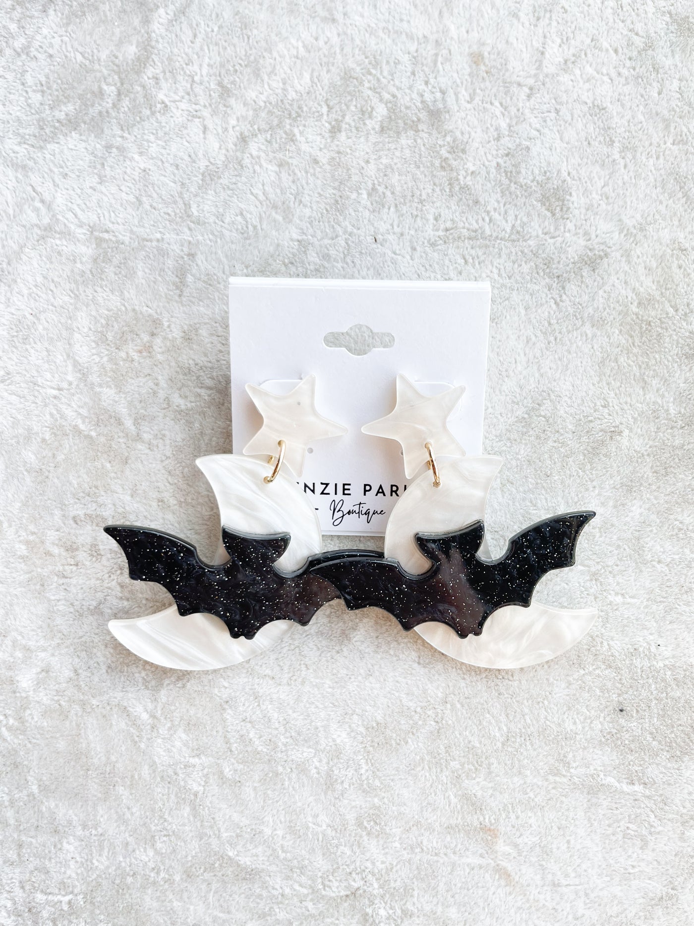 Moon & Bats Dangle Earrings