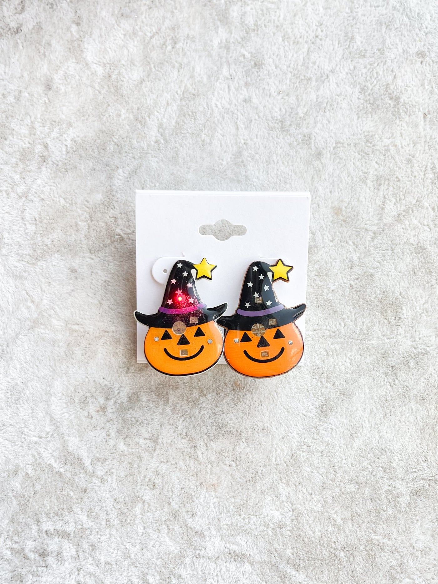 Halloween Pumpkin Light Up Earrings