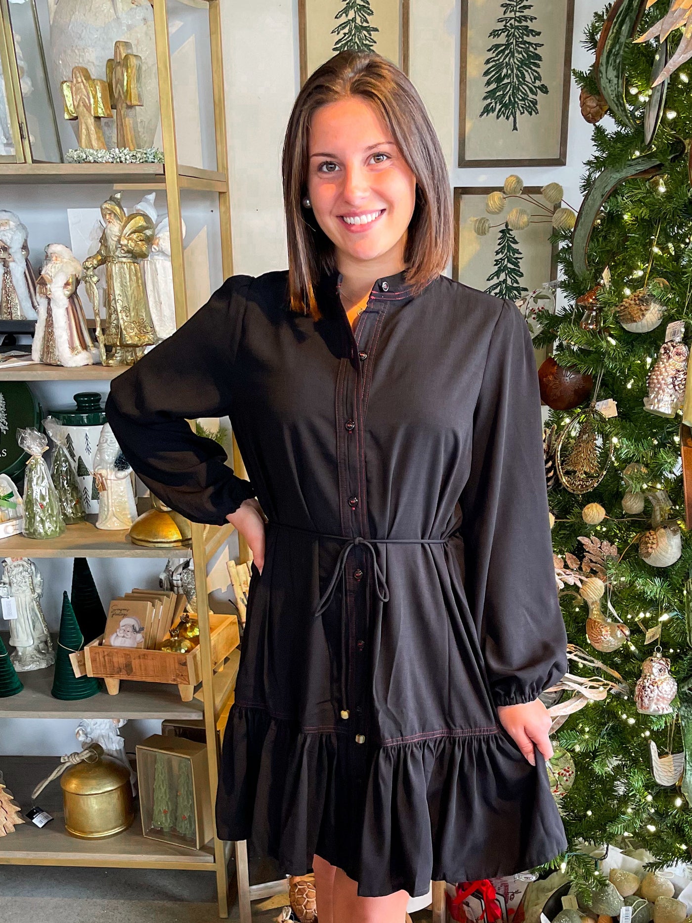 Umgee Black Jessica Dress