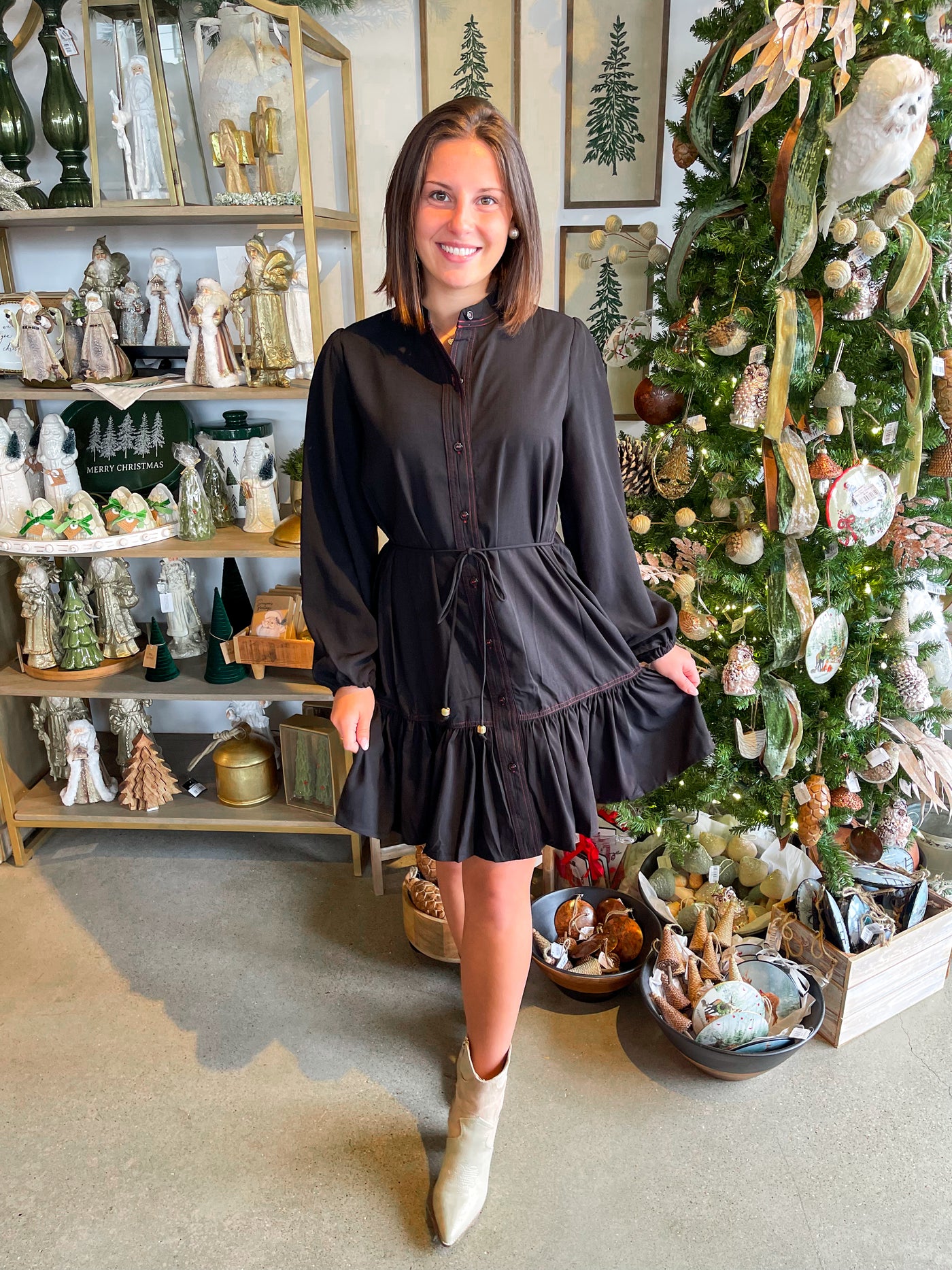 Umgee Black Jessica Dress