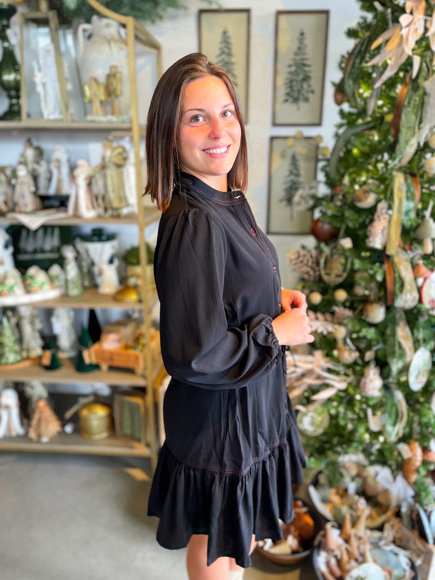 Umgee Black Jessica Dress