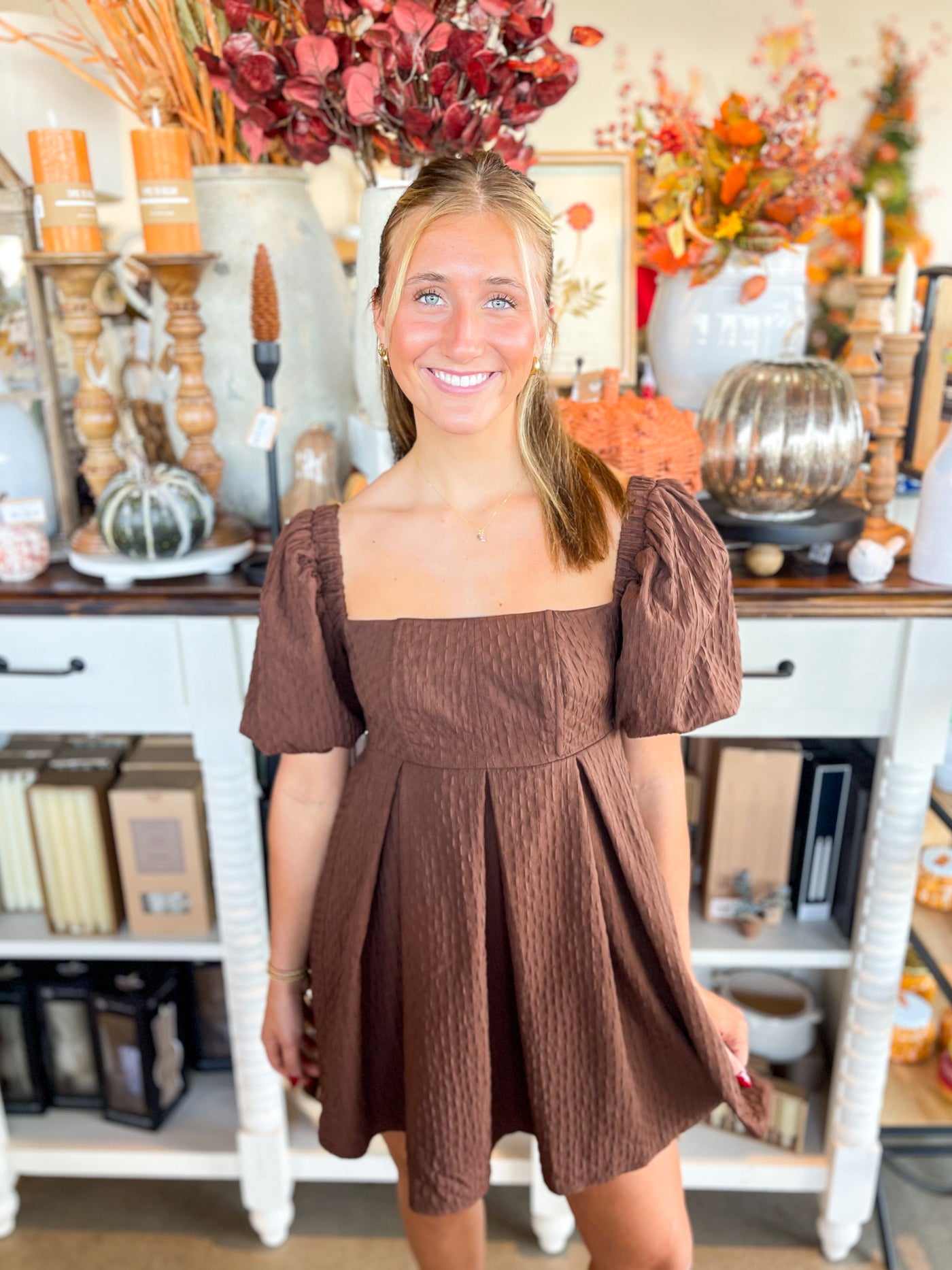 Texture Chocolate Dress