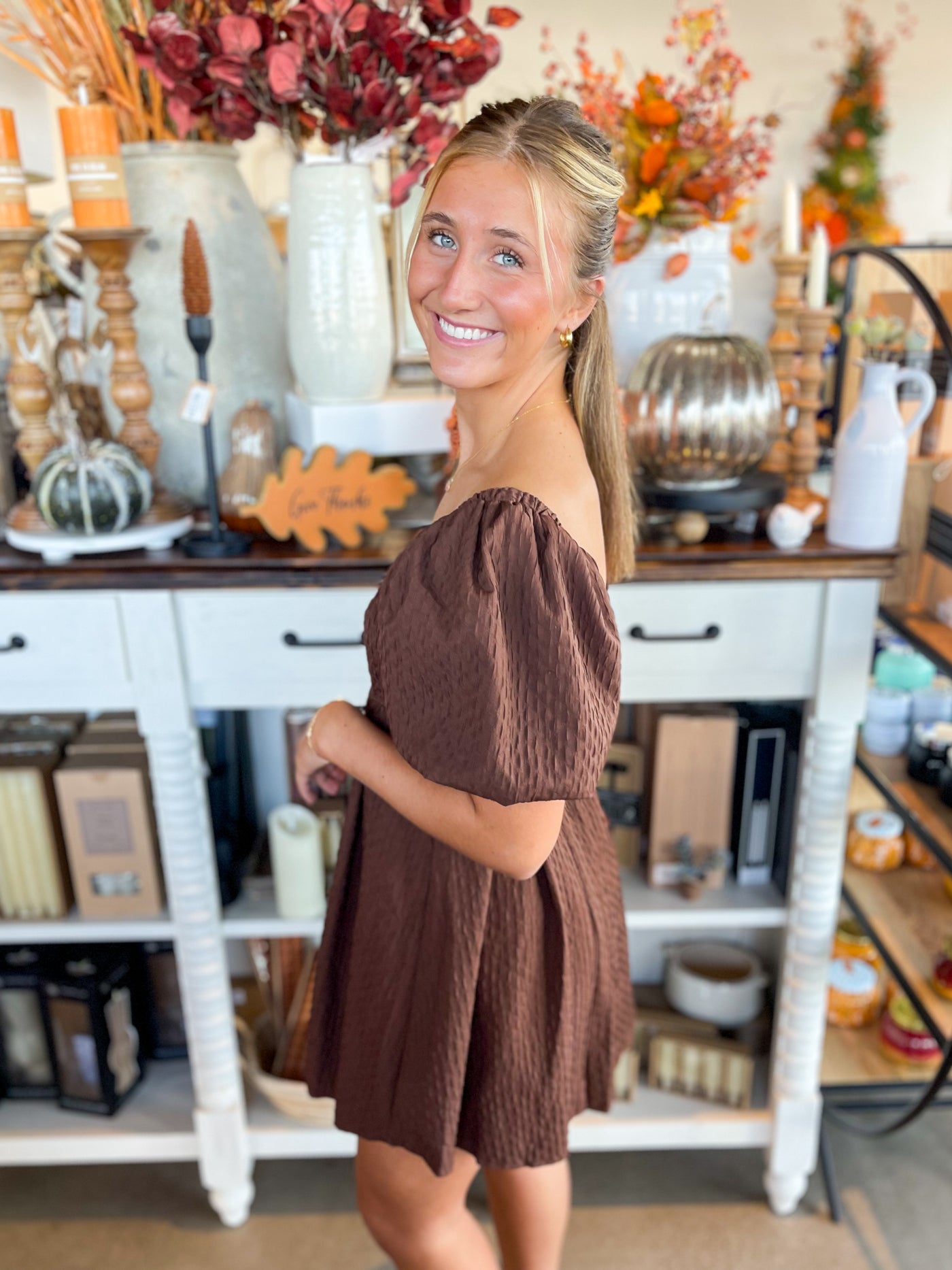 Texture Chocolate Dress