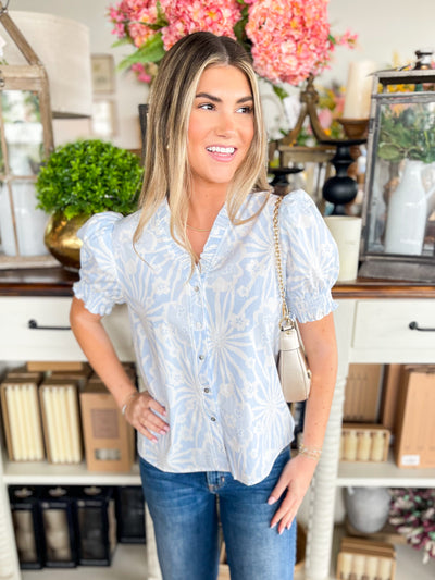 Jodifl Blue Hannah Top